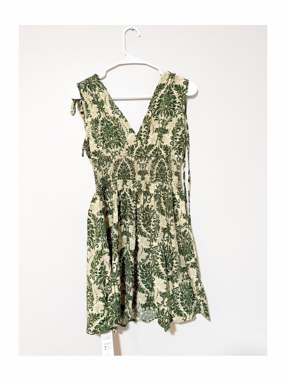 Cupshe green paisley cover up mini dress size small new - Picture 2 of 3